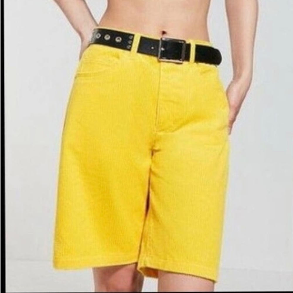 Converse yellow made me urban outfitters corduroy shorts size 8 New